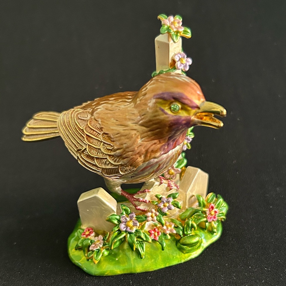 Enamel Sparrow Trinket Keepsake. Gift. Christmas